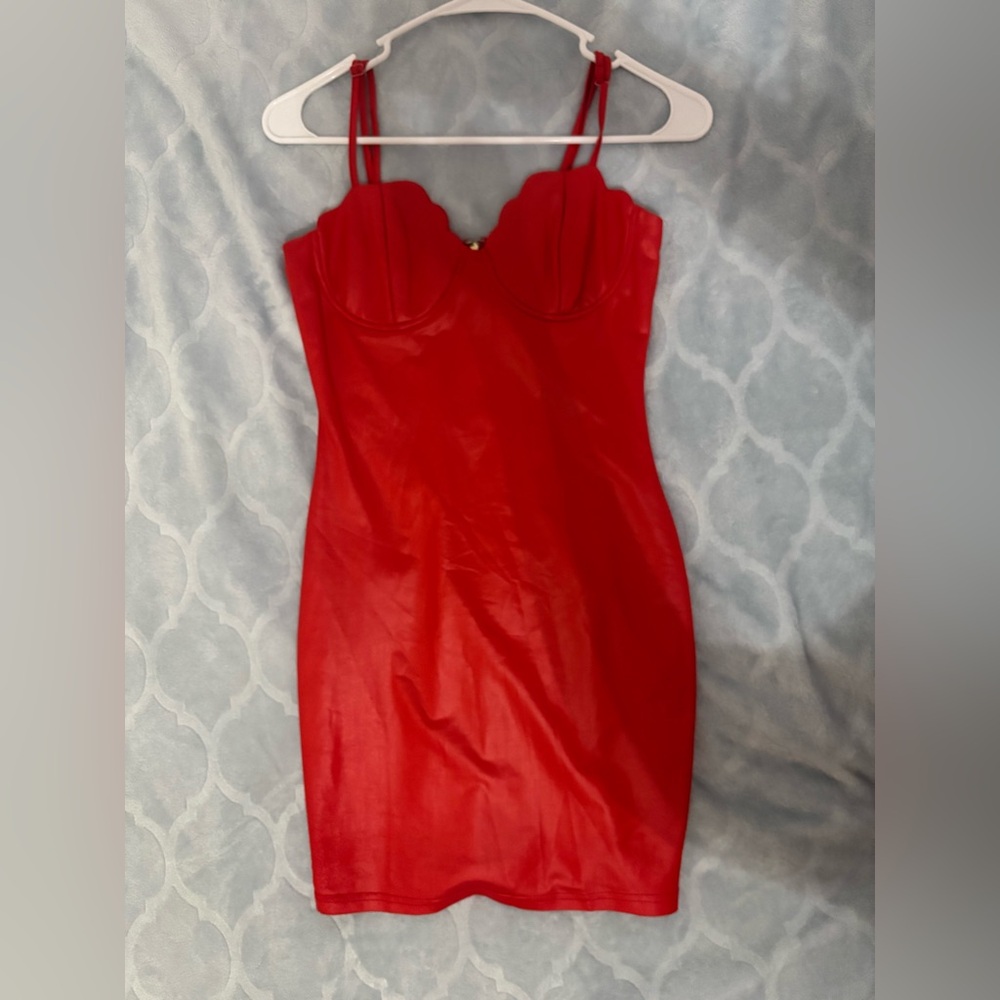 Red Strapless Dress